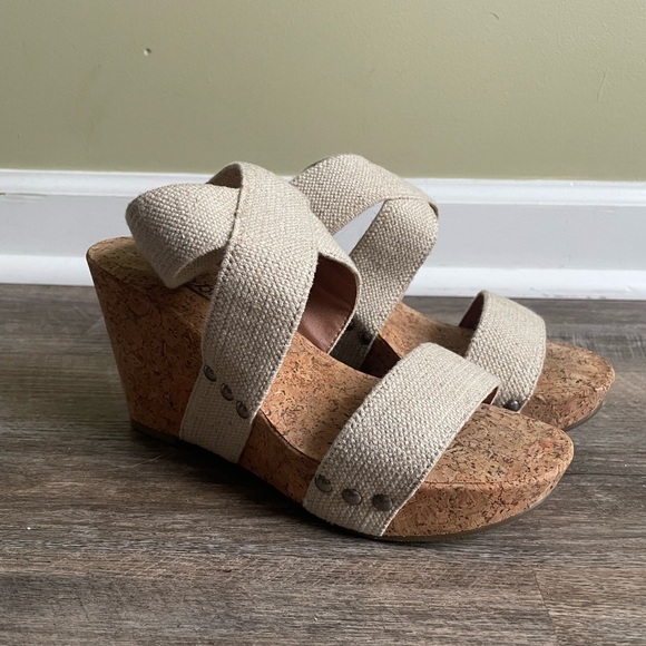 Lucky Brand Shoes - Lucky Brand Cork Sole Platform Sandals